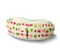 Meditation Cushion, Buckwheat Filling, Washable Organic Cotton Cover, Carry Handle, Mindful Comfort, Reduce Tailbone Pressure & Improve Posture Fuchsia Lotus