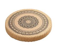 Meditation Cushion | Round Hand Woven Yoga Cushion - Non-slip Stable Base for Living Room and Outdoor Yoga Activities