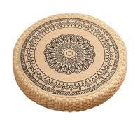 Meditation Cushion - Round Natural Fabric Cushion, Eco Friendly Mat, Portable Zen Seat Accessory, Lightweight Bohemian Home Decor | Garden Reading Corner