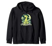 Meditation Dinosaur Yoga Artwork Buddhist Zen Buddha Hindu Zip Hoodie