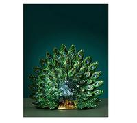Meditation fountain Garden Outdoor Interior Statue, Metal Garden Art Peacock Lawn Decorative Garden Party Landscape Figurine Decoration (blue Peacock) Relaxation Tabletop Fountain, ( Size : B )