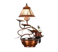 Meditation Fountain Tabletop Water Fountain - Indoor Desktop Decoration Waterfall Fountain Pure Copper Feng Shui Wheel Lucky for Home Office Zen Tabletop Water Fountain