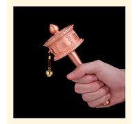 Meditation Gifts,buddhism for beginners Hand Held Prayer Wheel Buddhist Prayer Wheel Tibetan Handcrafted Copper Wheel Healing Mantra Altar Decorative Buddhist Religion Buddha (Colo