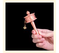 Meditation Gifts,buddhism for beginners Hand Held Prayer Wheel Buddhist Prayer Wheel Tibetan Handcrafted Copper Wheel Healing Mantra Altar Decorative Buddhist Religion Buddha (Colo
