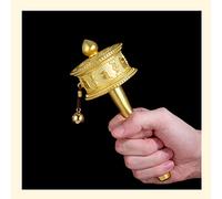 Meditation Gifts,buddhism for beginners Hand Held Prayer Wheel Buddhist Prayer Wheel Tibetan Handcrafted Copper Wheel Healing Mantra Altar Decorative Buddhist Religion Buddha (Colo