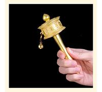 Meditation Gifts,buddhism for beginners Hand Held Prayer Wheel Buddhist Prayer Wheel Tibetan Handcrafted Copper Wheel Healing Mantra Altar Decorative Buddhist Religion Buddha (Colo