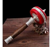 Meditation Gifts,buddhism for beginners Tibetan Buddhist Prayer Wheel, Hand Held Copper Prayer Wheel with Mantra Scroll, Wooden Handle, for Relaxing, Praying, Meditation, Healing,