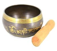 Meditation Gifts,Tibetan Singing Bowl Set Handcrafted, with Inscription, Handmade Sound in Nepal for Yoga，yoga accessories(14.5cm)