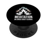 Meditation In Chalk Dust Clouds Rock Climber Zen PopSockets Adhesive PopGrip
