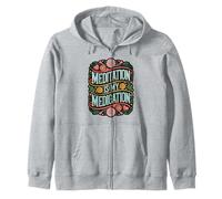 Meditation Is My Medication Chakra Zip Hoodie
