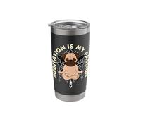 Meditation is My Passion Loves Meditate Pug Lover Meditation Stainless Steel Insulated Tumbler