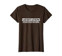 Meditation It's not What You Think Tee T-Shirt, Women, Brown, 3X-Large