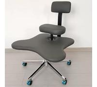 Meditation Kneeling Chair Office Ergonomic Cross Legged with Removable Backrest Brake Casters for Home