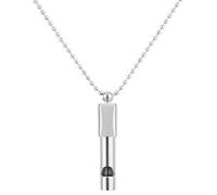 Meditation Mindfulness Breathing Necklace, Titanium Steel Magnetic Breathing Whistle Pendant Necklace Gift and Jewelry for Men and Women