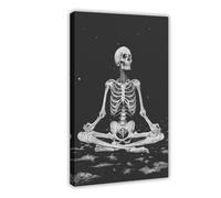 Meditation on The Human Skeleton Canvas Poster Wall Art Decor Print Picture Paintings for Living Room Bedroom Decoration 12x18inch(30x45cm)