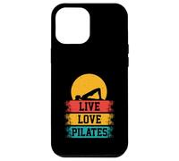 Meditation Pilates Bridge Pose Funny Live Love Pilates Retro Case for iPhone 12 Pro Max