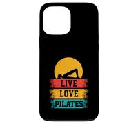 Meditation Pilates Bridge Pose Funny Live Love Pilates Retro Case for iPhone 13 Pro Max