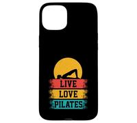 Meditation Pilates Bridge Pose Funny Live Love Pilates Retro Case for iPhone 15 Plus