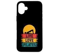 Meditation Pilates Bridge Pose Funny Live Love Pilates Retro Case for iPhone 16 Plus