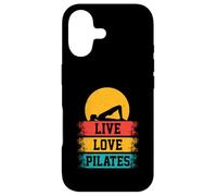 Meditation Pilates Bridge Pose Funny Live Love Pilates Retro Case for iPhone 17