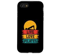 Meditation Pilates Bridge Pose Funny Live Love Pilates Retro Case for iPhone SE (2020) / 7/8