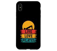 Meditation Pilates Bridge Pose Funny Live Love Pilates Retro Case for iPhone XS Max