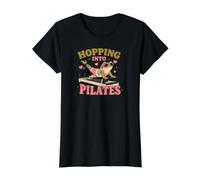 Meditation Pilates Reformer-Hopping Frog-Toad Yoga Pilates Value Graphic T-Shirt, Women, Black, L