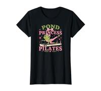 Meditation Reformer-Princess-Pilates Frog-Toad Yoga Pilates Value Graphic T-Shirt, Women, Black, L
