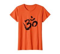 Meditation Shirt Orange Tee Spiritual Indian Yoga Symbol Om T-Shirt