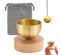Meditation Singing Bowl, Small Tibetan Singing Bowl with Bell, Small Tibetan Singing Bowl Cushion & Brass Bell, Yoga Meditation for Yoga, Meditation and Relaxation, Mindfulness