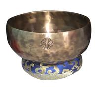 Meditation Sound Bowl Tibetan Singing, Handmade Buddha Yoga Healing Ornament Emotional Balance(13CM)