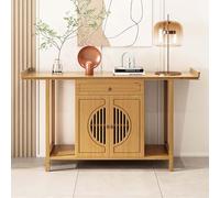 Meditation Table with Drawer 47.2" Chinese Design Wooden Stand for Personal Prayer and Offerings Mindfulness & Meditation Storage Furniture