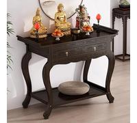 Meditation Table with Pull-Out Storage, Altar Cabinet with Drawers for Living Room, Bedroom, Office - Ideal for Mindfulness and Relaxation