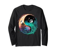 Meditation Taoism Yin Yang Symbol on Nature Taijitu Yin Yang Long Sleeve T-Shirt