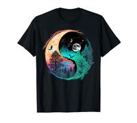 Meditation Taoism Yin Yang Symbol on Nature Taijitu Yin Yang T-Shirt