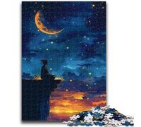 Meditation Under The Moon Jigsaw Puzzles for Adults,Challenging To Complete But Fun And Humorous Birthday Present,Gifts,Wall Art (50x75cm)