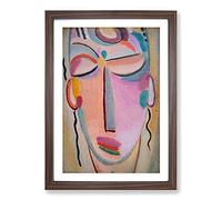 Meditation Vol.1 by Alexej Von Jawlensky Framed Print | A2 Walnut Framed Wall Art | Ready to Hang | Modern Nature Picture | Living Room Bedroom Lounge Office