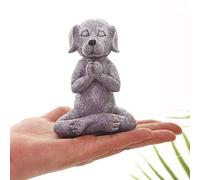 Meditation Yoga Dog Statue Dog Buddha Collectable Exquisite Small Statues Home Office Desk Decoration Ornament Toy Gift Outdoor Garden Patio Yard Decorations, Yoga Zen Decor