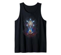 Meditation Yoga Metatrons Cube Cosmic Illustration Tank Top