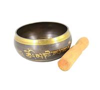 Meditation Yoga Singing Bow Buddhist Singing Bowl Carving Bowl Gong Bowl Gavel Hard Case with Foam Sound Bowl Meditation Singing Bowl Zen Bowl Wood Mallet Tibet Wooden
