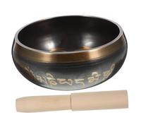 Meditation Yoga Singing Bow Zen Meditation Bowl Carving Bowl Buddhist Mallet Stick Healing Sound Bowl Buddha Sound Bowl Prop Buddhist Singing Bowl Wooden Tibet