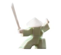 Meditation, Yoga, & Spa Room Decor - Ceramic Incense Holder in Chinese Swordsman Statue Design