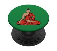 Meditation Young Buddha Retro Yoga Buddhist PopSockets Adhesive PopGrip