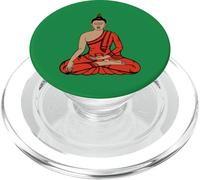 Meditation Young Buddha Retro Yoga Buddhist PopSockets PopGrip for MagSafe