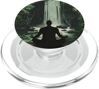 Meditation Zen Buddha Waterfall Buddhist Hindu Yoga Nature PopSockets PopGrip for MagSafe