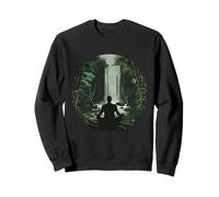 Meditation Zen Buddha Waterfall Buddhist Hindu Yoga Nature Sweatshirt