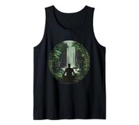 Meditation Zen Buddha Waterfall Buddhist Hindu Yoga Nature Tank Top