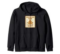Meditation Zone - Please Be Quiet Sign Zip Hoodie