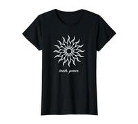 Meditations Esoteric Sun Minimalist Inner Peace Yoga Value Graphic T-Shirt, Women, Black, M