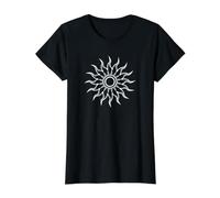Meditations Esoteric Sun Minimalist Yoga Value Graphic T-Shirt, Women, Black, S
